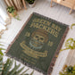 Green Bay Packers Woven Blanket | Frozen Tundra Lambeau Skull Football Throw | Super Bowl Champs