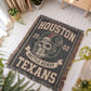 Houston Texans Woven Blanket | Battle Ready Skull Football Throw | Red, White & Blue Edition