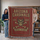 Arizona Cardinals Woven Blanket – “Protect The Nest” Vintage Skull Design