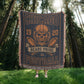 Chicago Bears Woven Blanket | Bears Pride Skull Football Throw | Fan Cave Decor
