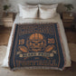 Chicago Bears Woven Blanket | Bears Pride Skull Football Throw | Fan Cave Decor