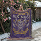Minnesota Vikings Woven Blanket | Skol Vikes Viking Skull Throw | Football Fan Gift