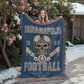 Indianapolis Colts Woven Blanket | Skull Helmet Football Throw | Super Bowl V & XLI Champions