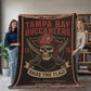 Tampa Bay Buccaneers Woven Blanket – “Raise the Flags” Vintage Pirate Skull (1976)