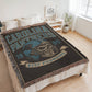 Carolina Panthers Woven Blanket – “Keep Pounding” Vintage Skull Helmet Design