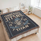 Tennessee Titans Woven Blanket | Unleash Fire Skull Helmet Throw | Sword & Shield Design