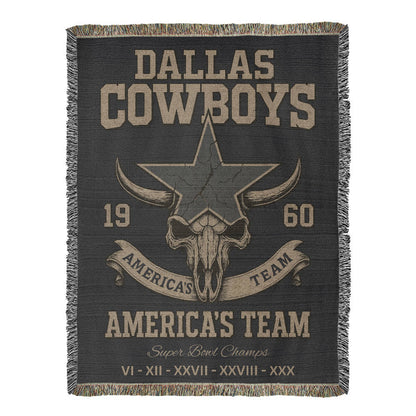🏈 Dallas Cowboys Woven Throw Blanket – Celebrate America's Team!