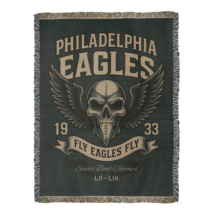 🏈 Philadelphia Eagles Woven Blanket – Fly Eagles Fly!