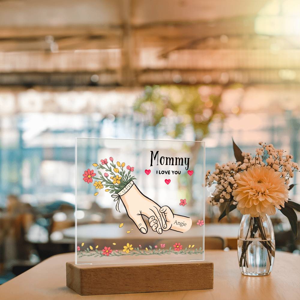 Personalized Mommy I Love You Hand-Holding Light | Custom Name Mother’s Gift