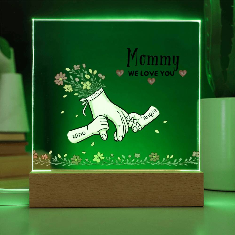 Personalized Mommy I Love You Hand-Holding Light | Custom Name Mother’s Gift