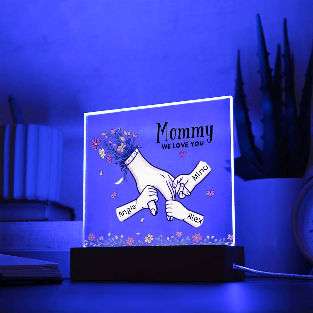 Personalized Mommy I Love You Hand-Holding Light | Custom Name Mother’s Gift