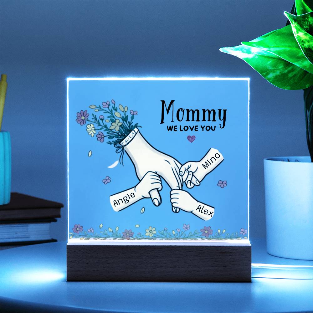 Personalized Mommy I Love You Hand-Holding Light | Custom Name Mother’s Gift