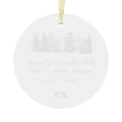 Personalized Family Name Glass Ornament