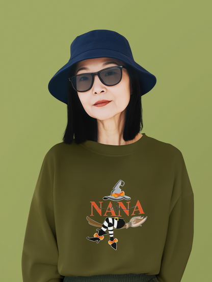 Nana Life Halloween Sweatshirt – Witchy Cozy Vibes