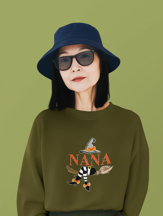 Nana Life Halloween Sweatshirt – Witchy Cozy Vibes