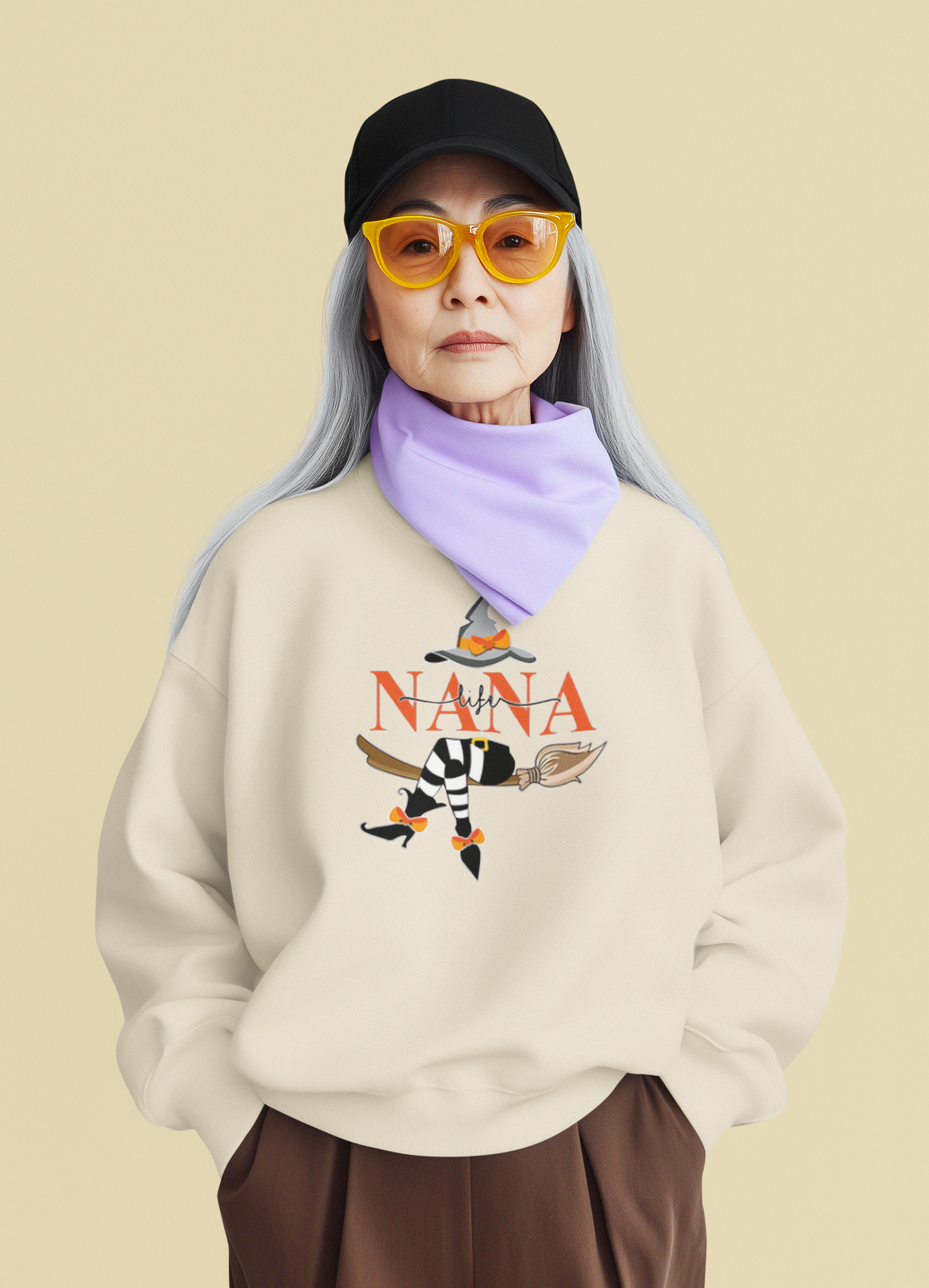 Nana Life Halloween Sweatshirt – Witchy Cozy Vibes