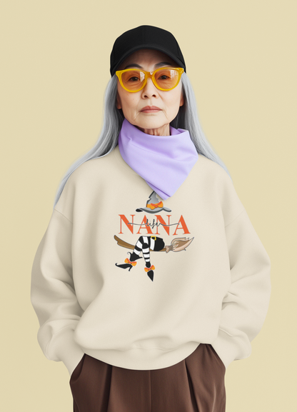 Nana Life Halloween Sweatshirt – Witchy Cozy Vibes