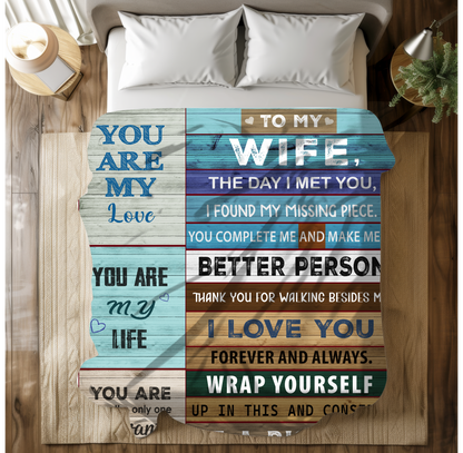 To My Wife | FLM Arctic Fleece Blanket 50x60